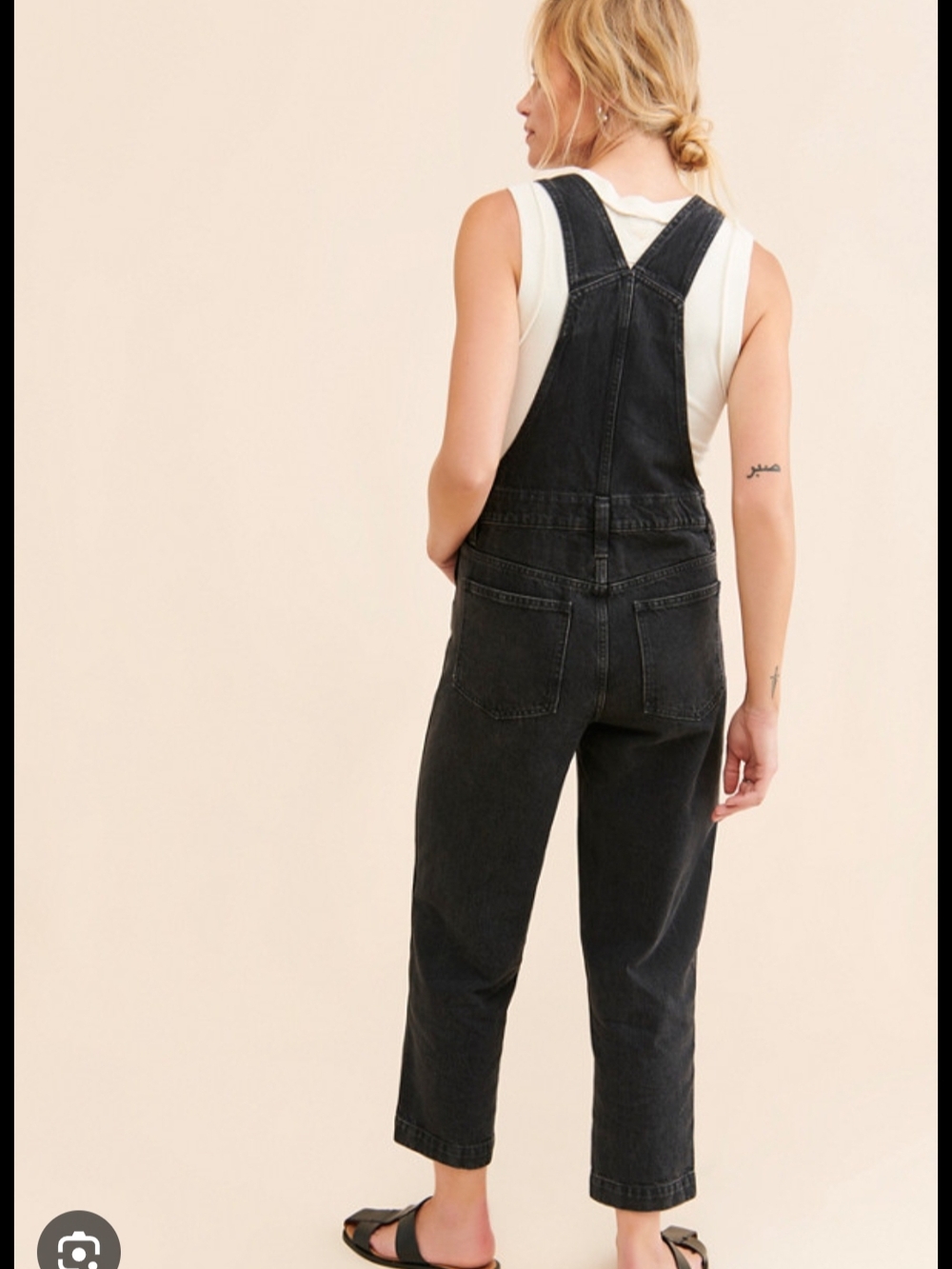 Black Denim Women's Overalls Jeans